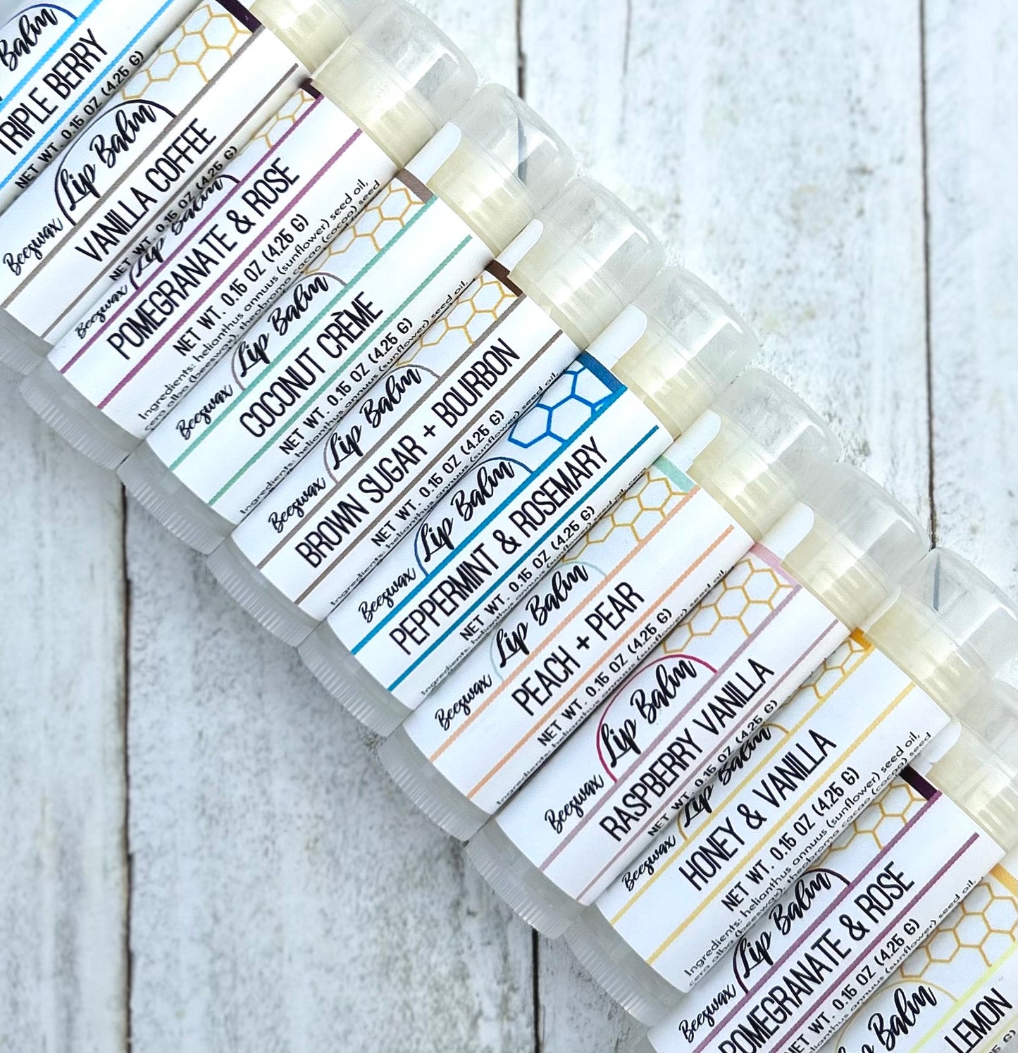 Hand Poured Beeswax Lip Balms